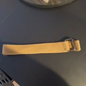 Tan/Brown belt; comes in one size
